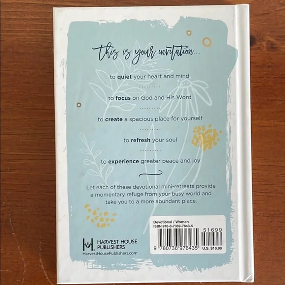 Kathi Lipp, An Abundant Place, Devotional Hardcover Book with Floral Design - Picture 2 of 5